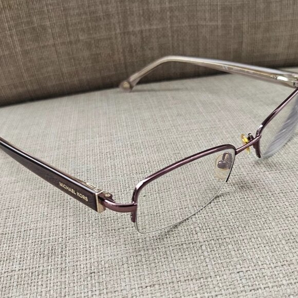 Michael Kors Women Eyeglasses Frame Half Rim Glasses Purple Tone MK312 210 Frame - Picture 7 of 12